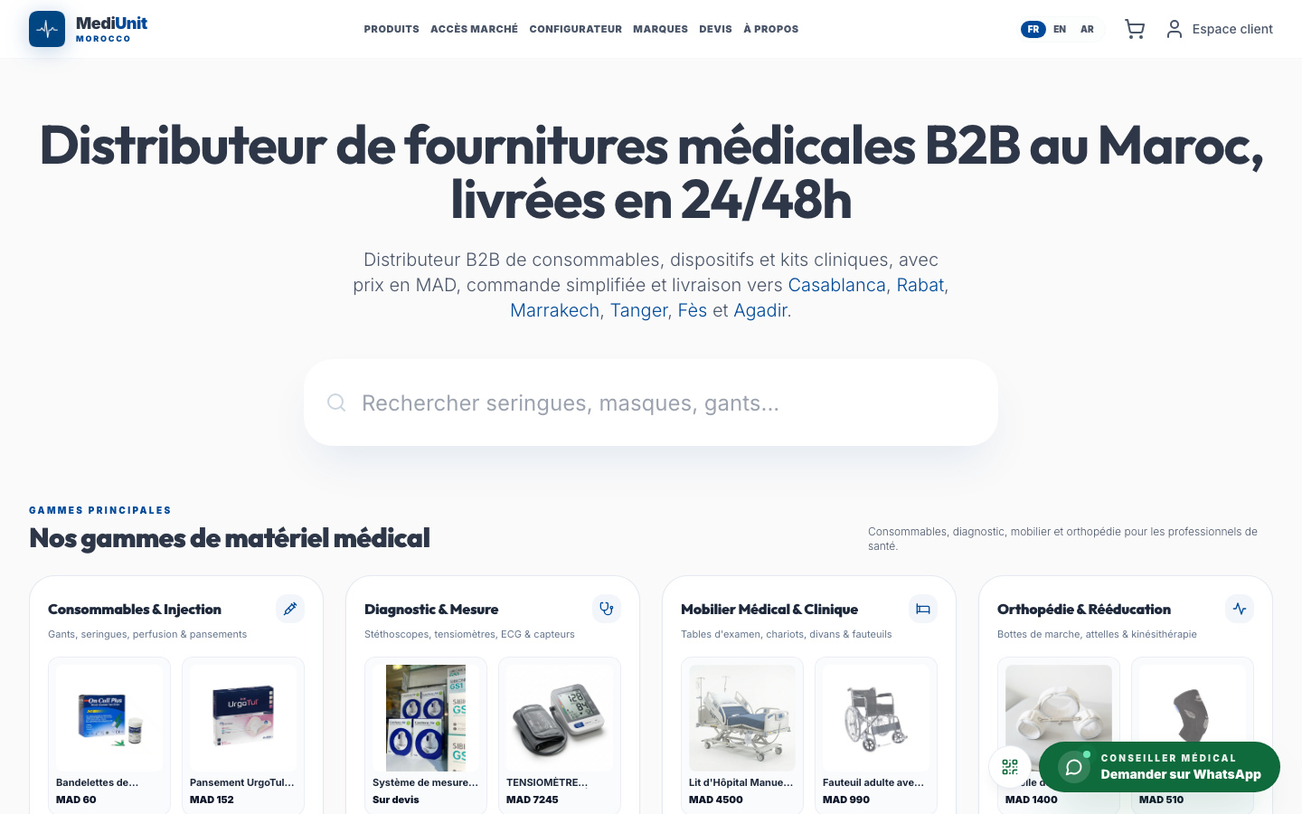 MediUnit.ma — Morocco’s Clinical Equipment & AED Authority