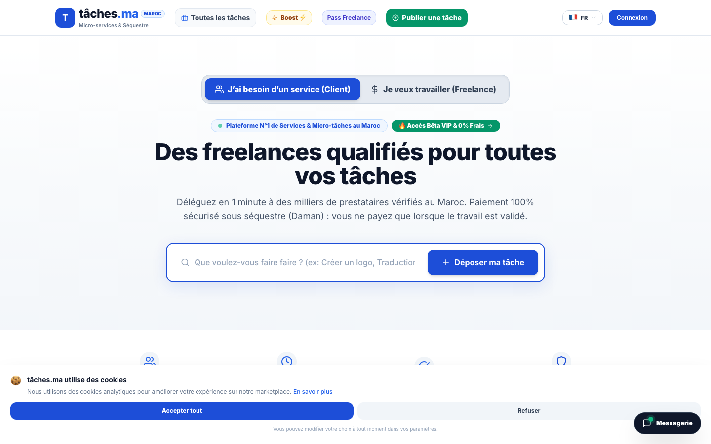taches.ma platform